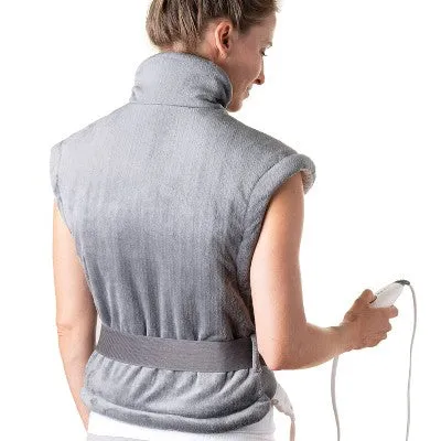 New - Pure Enrichment PureRelief XL Extra-Long Back and Neck Heating Pad - 29" x 24" - Gray