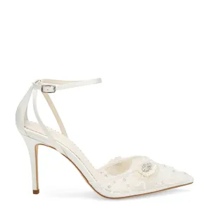 Norah Ivory - Flower Shoes With Sequined Petals