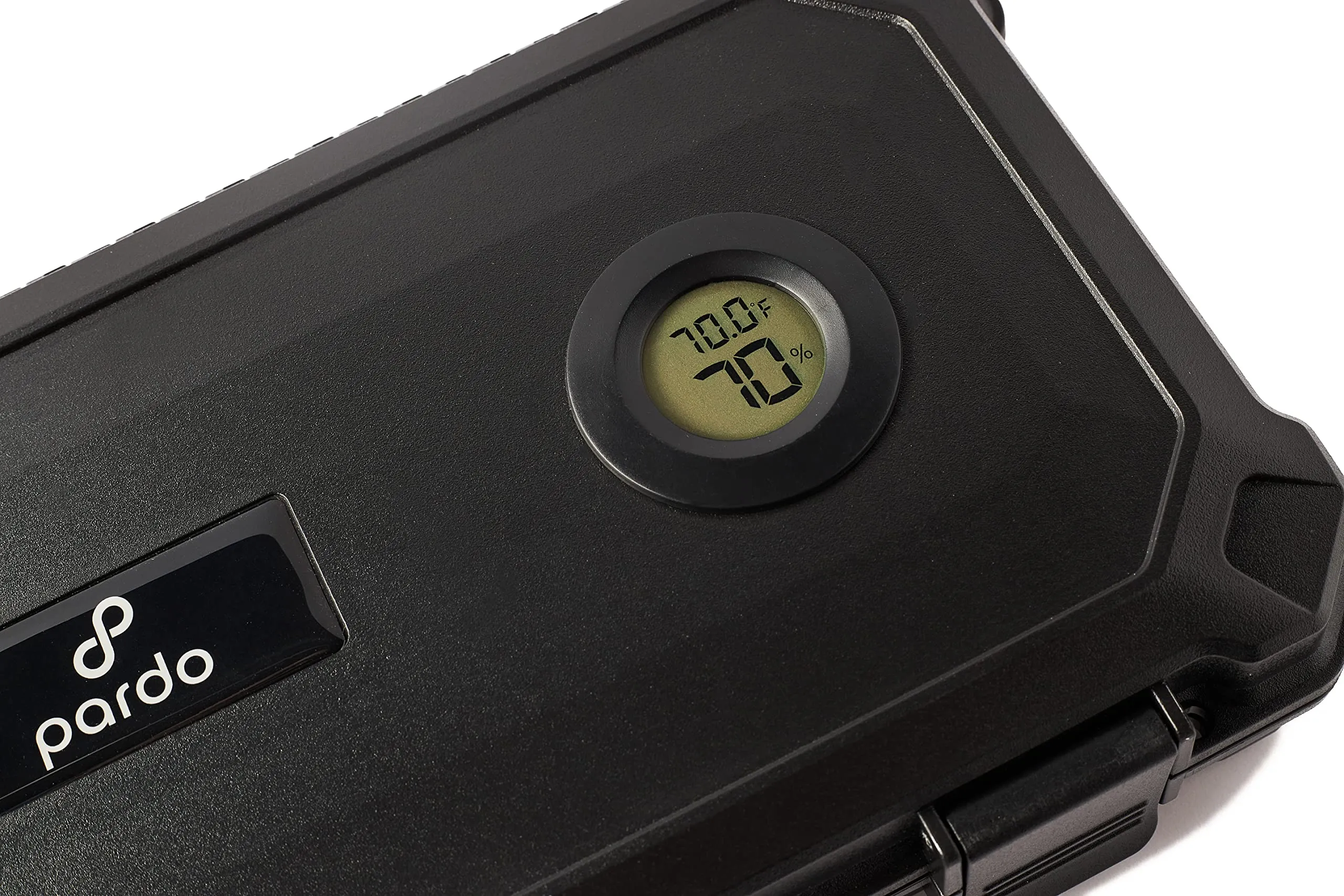 Pardo Travel Humidor Case Built in Digital Hygrometer - Holds up to 5 Wide - Digital