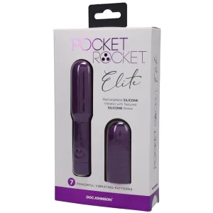 Pocket Rocket Elite Rechargeable Bullet With Removable Sleeve Purple