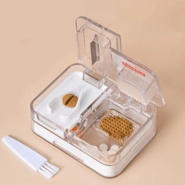 Portable Mini Pill Cutter Storage Box