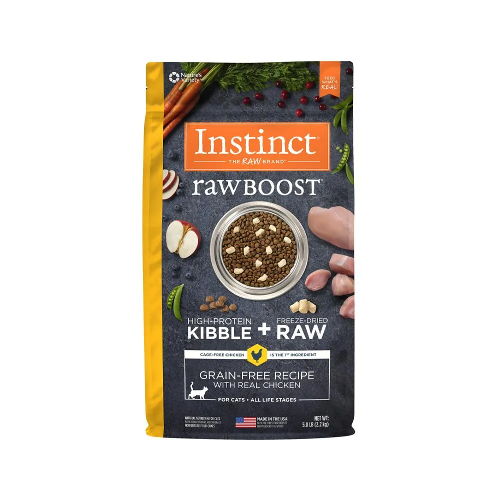 Raw Boost All Life Stages Grain Free Kibble   Raw Cat Dry Food - Chicken