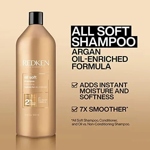 Redken All Soft Argan Oil Shampoo | For Dry Hair