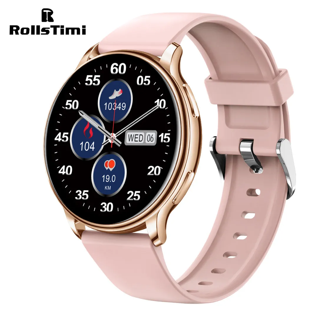 RollsTimi RT33 Fashion Women's Smartwatch Sports Luxury Fitness Tracker Heart Rate Blood Pressure Smart Watches for Men, Bluetooth Calls