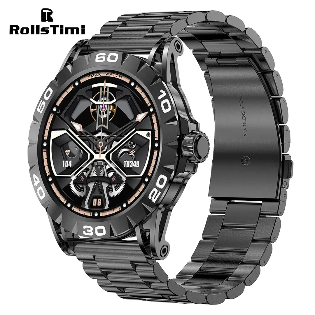 RollsTimi RT76 Men's Smartwatches Luxury Sports Fitness Tracker Waterproof Smart Watch for Women Heart Rate Blood Pressure Monitor, Bluetooth Call