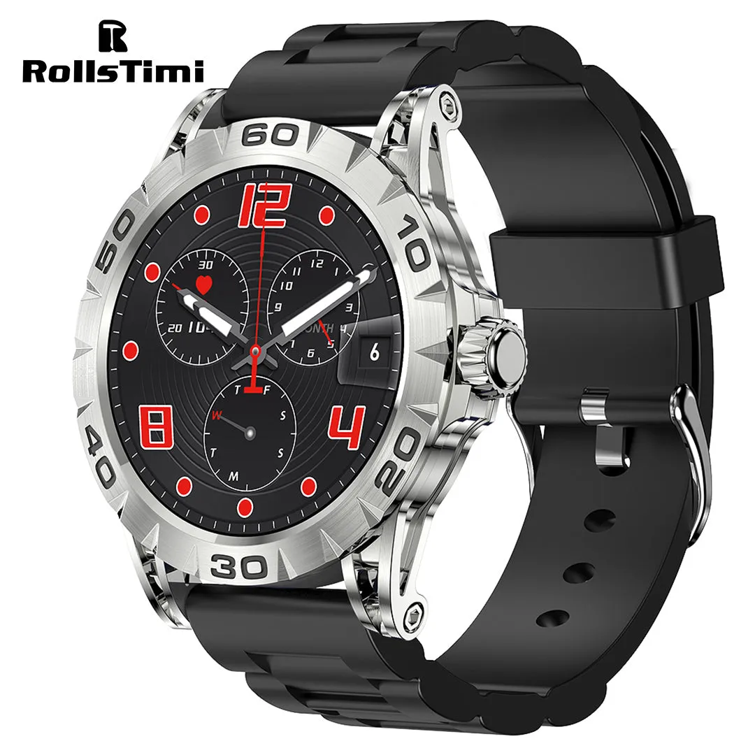 RollsTimi RT76 Men's Smartwatches Luxury Sports Fitness Tracker Waterproof Smart Watch for Women Heart Rate Blood Pressure Monitor, Bluetooth Call