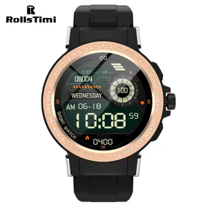 RollsTimi RTE19 Fashion Men's Smartwatches Silicone Waterproof Sports Fitness Tracker Smart Watch for Women Men, Bluetooth Call, Heart Rate Blood Pressure Monitoring