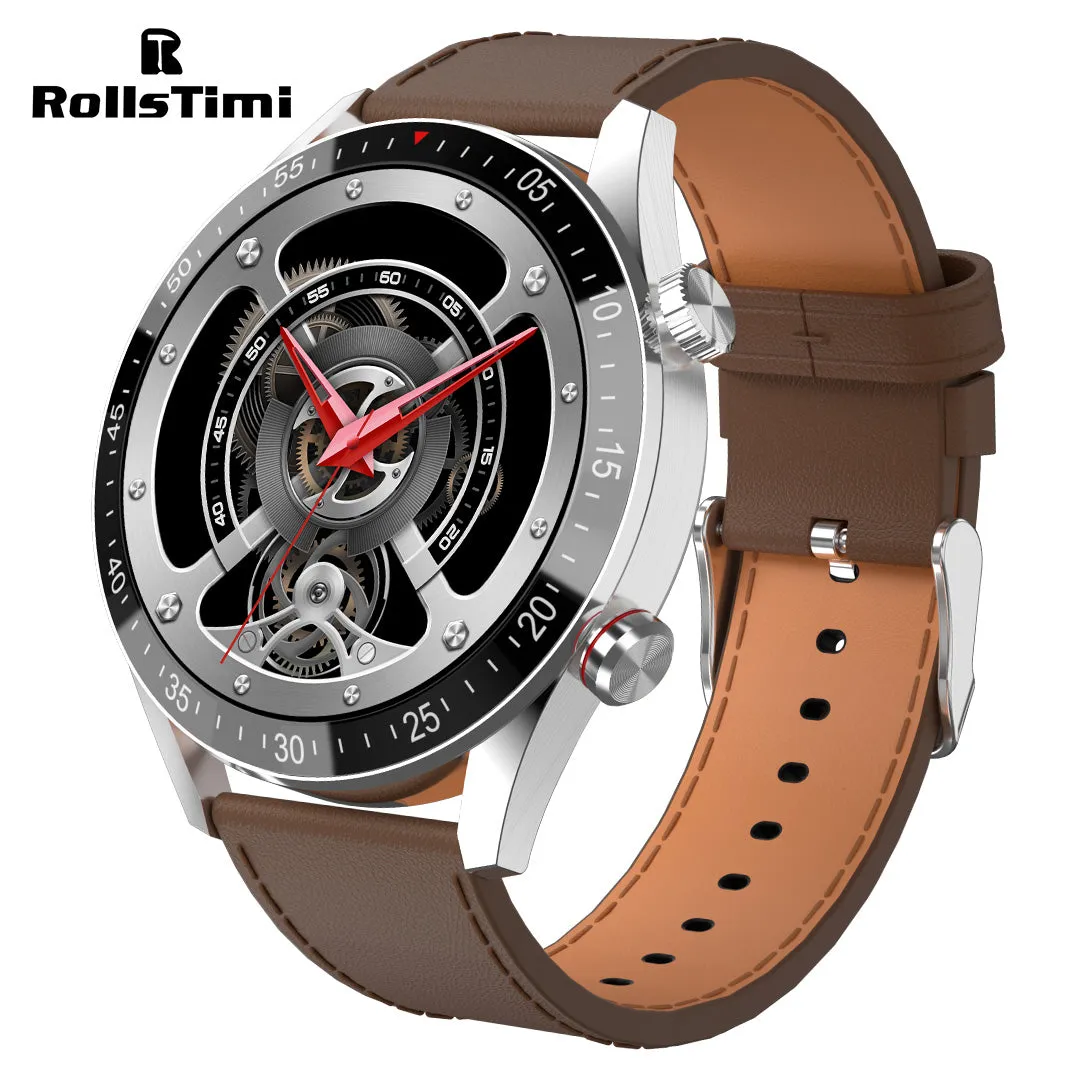 RollsTimi RTH5 Fashion Men's Smart Watch Business Sports Fitness Tracker Heart Rate Blood Pressure Smartwatch for Women Bluetooth Calls