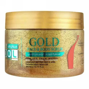 SILKY COOL GOLD FACE & BODY SCURB GEL 300ML