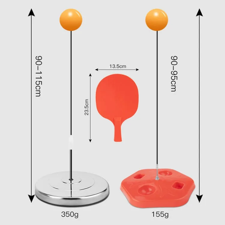 Single Table Tennis Trainer Elastic Flexible Shaft Fixed Ball Training Device, Specification: Stainless Steel Without Racket