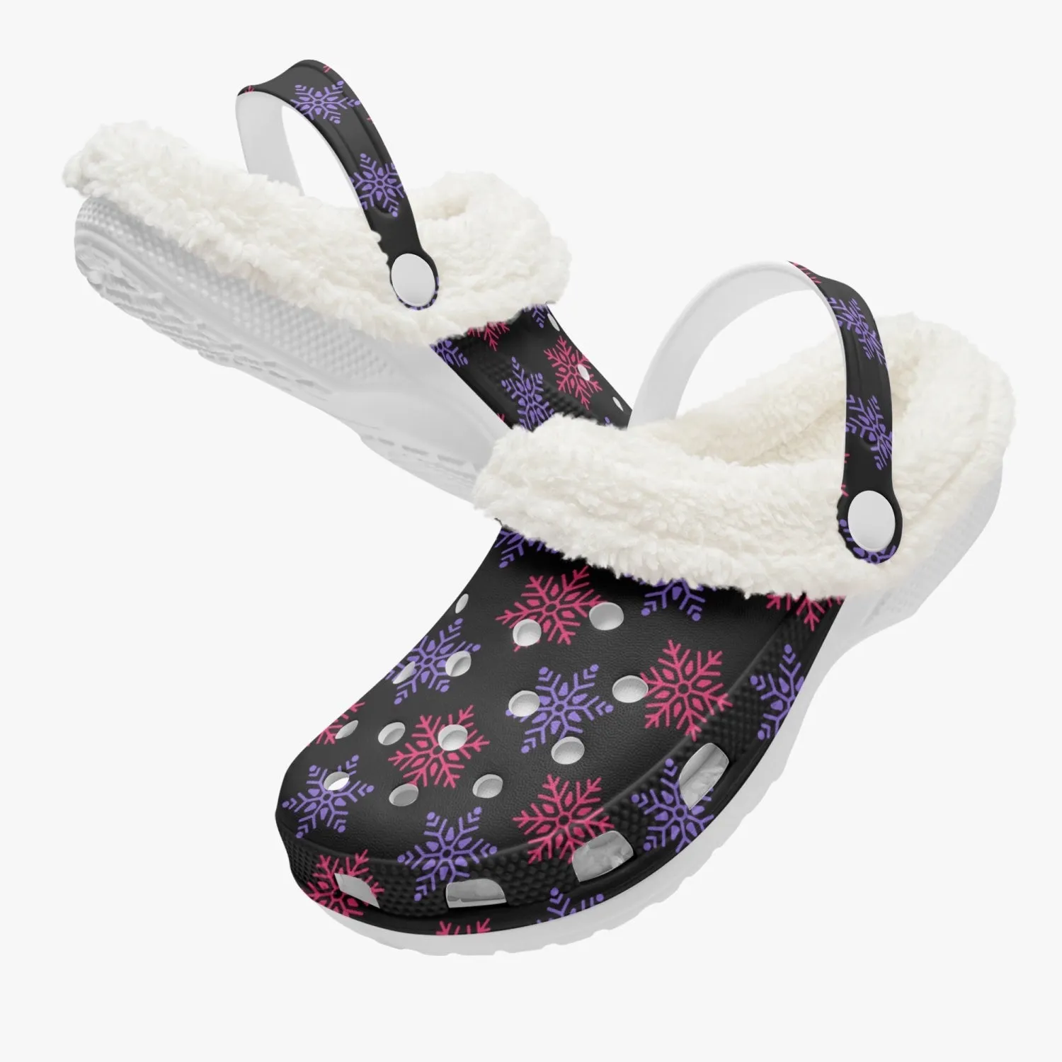 Snow Fur Lined Christmas Clogs