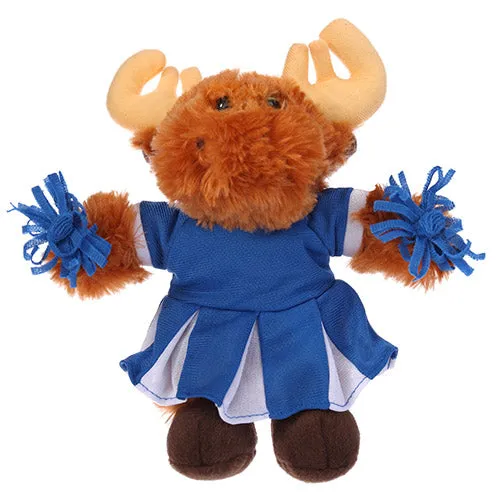 Soft Plush Stuffed Moose with Cheerleader Outfit