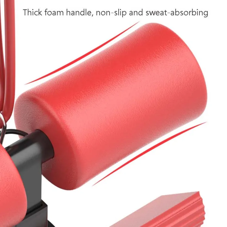 Suction-cup Abdominal Curler Sit-up Aid Household Waistcoat Line, Style:With Drawstring(Red)