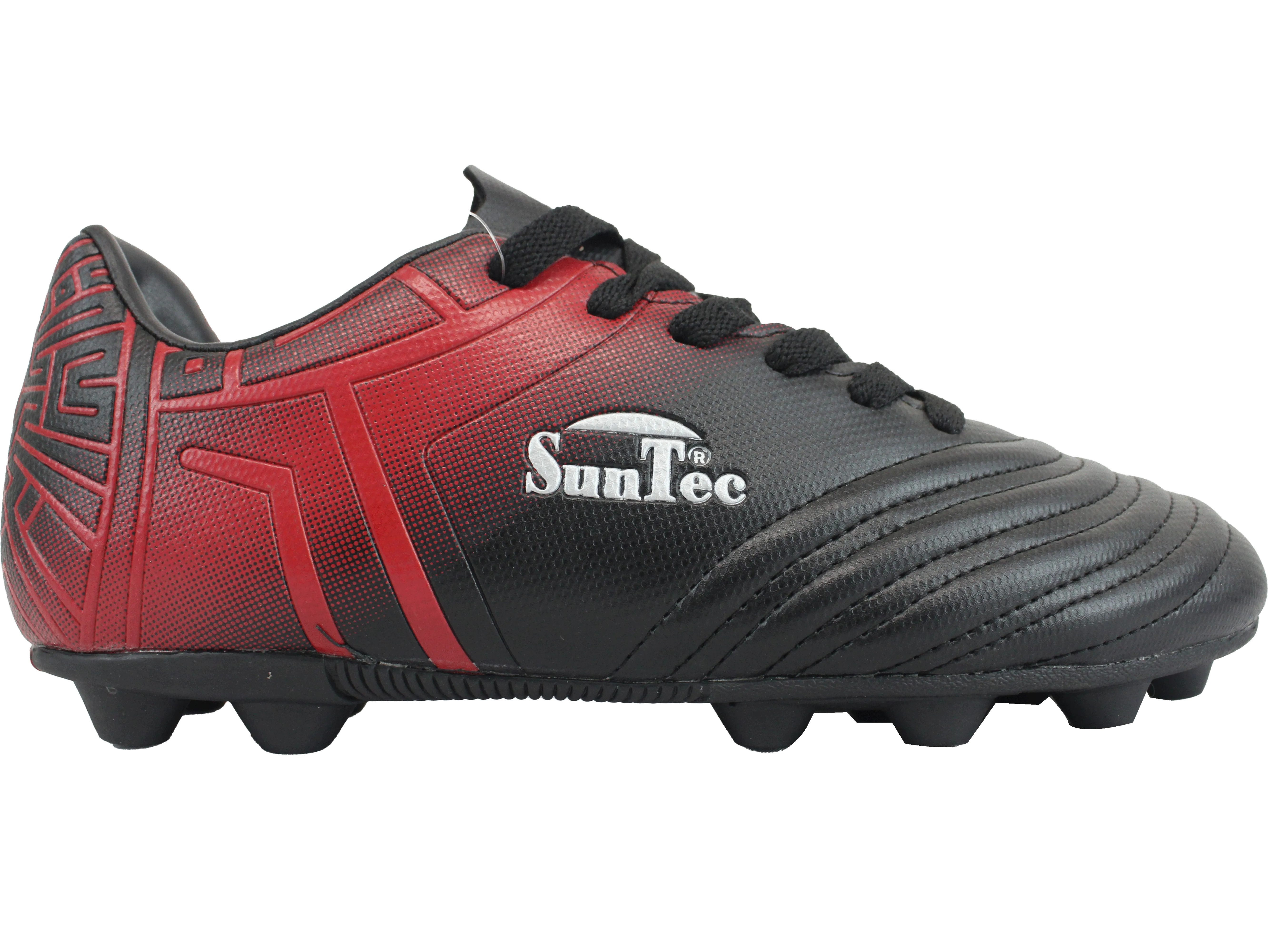 Sun-Tec Black/Red Soccer Boots