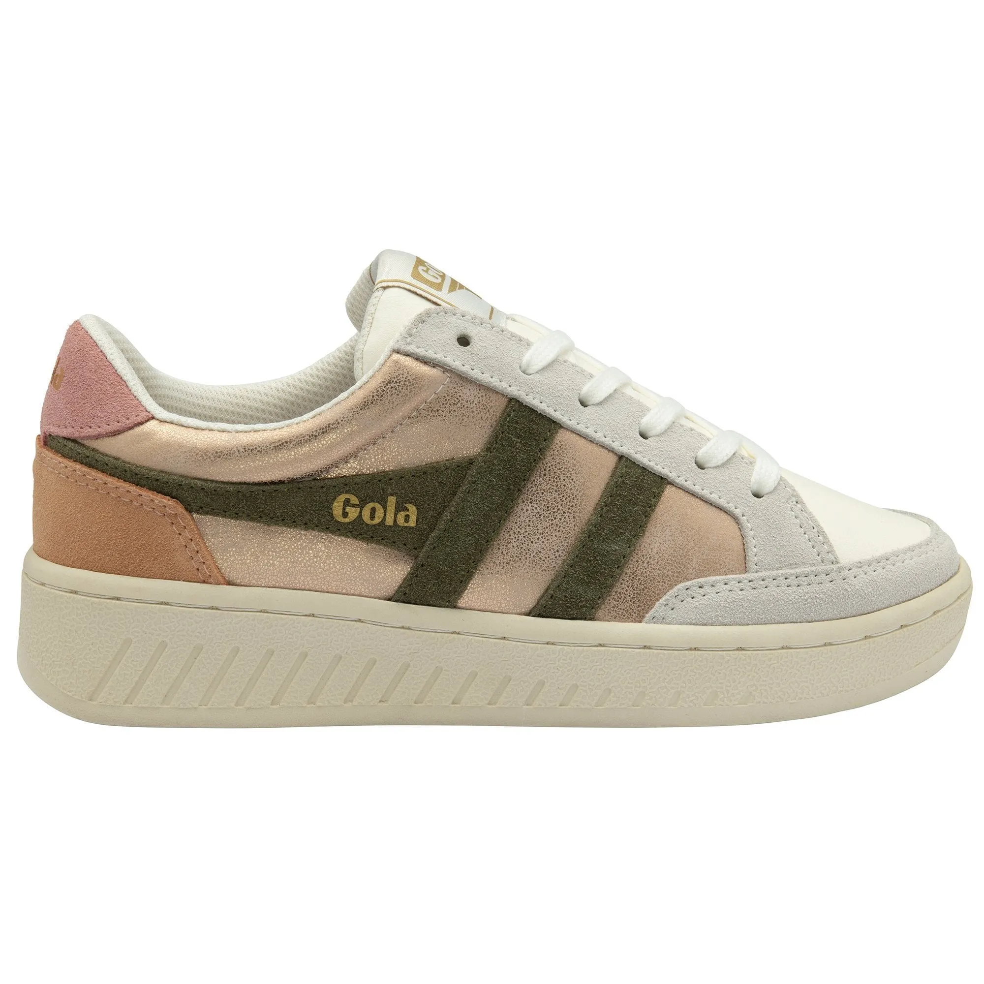 Superslam Blaze Sneaker (Rose Gold/Khaki/Coral)