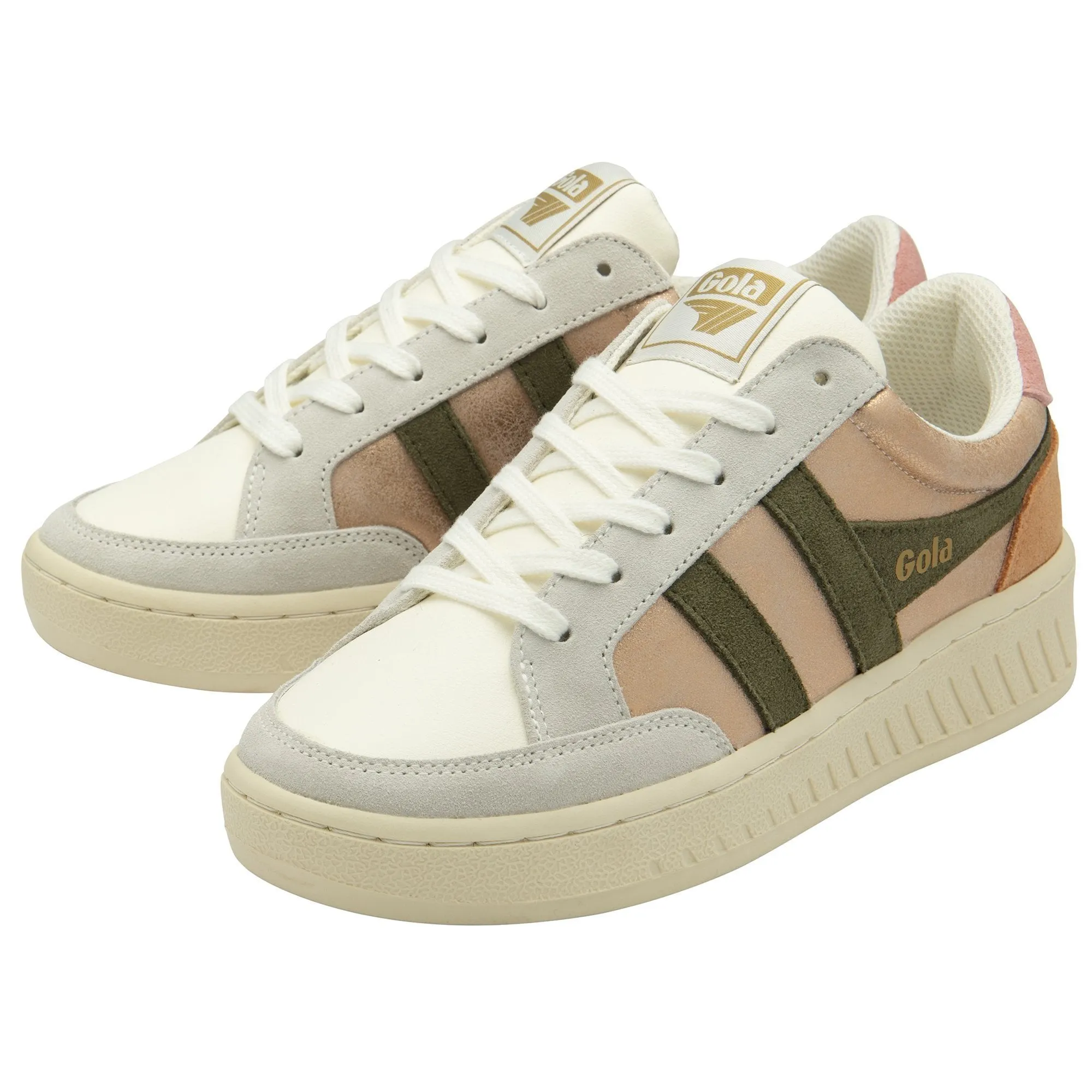 Superslam Blaze Sneaker (Rose Gold/Khaki/Coral)