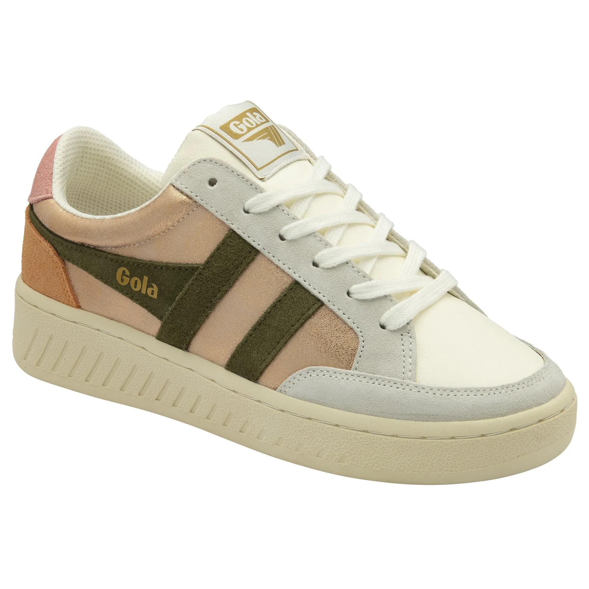 Superslam Blaze Sneaker (Rose Gold/Khaki/Coral)