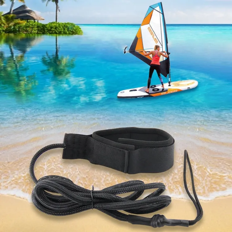 Surf Foot Rope Outdoor Water Sports Paddle Board Safety Rope(Black)