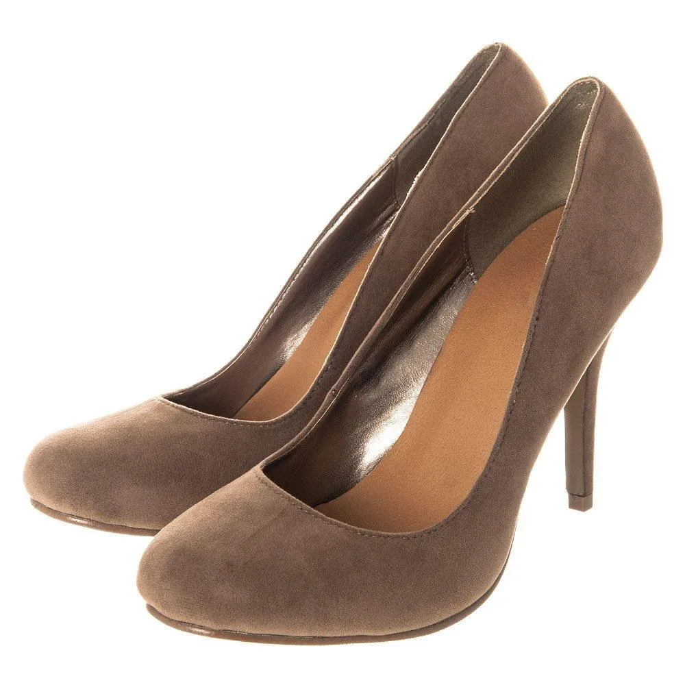 Suzie High Heel Gently Curved Toe Court Shoe