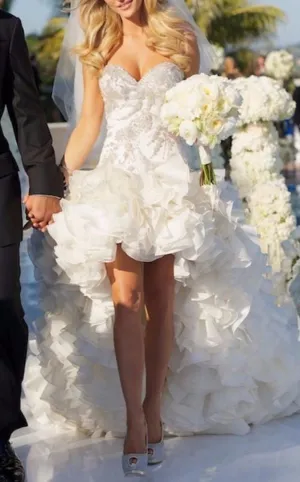 Sweetheart High Low Wedding Dress