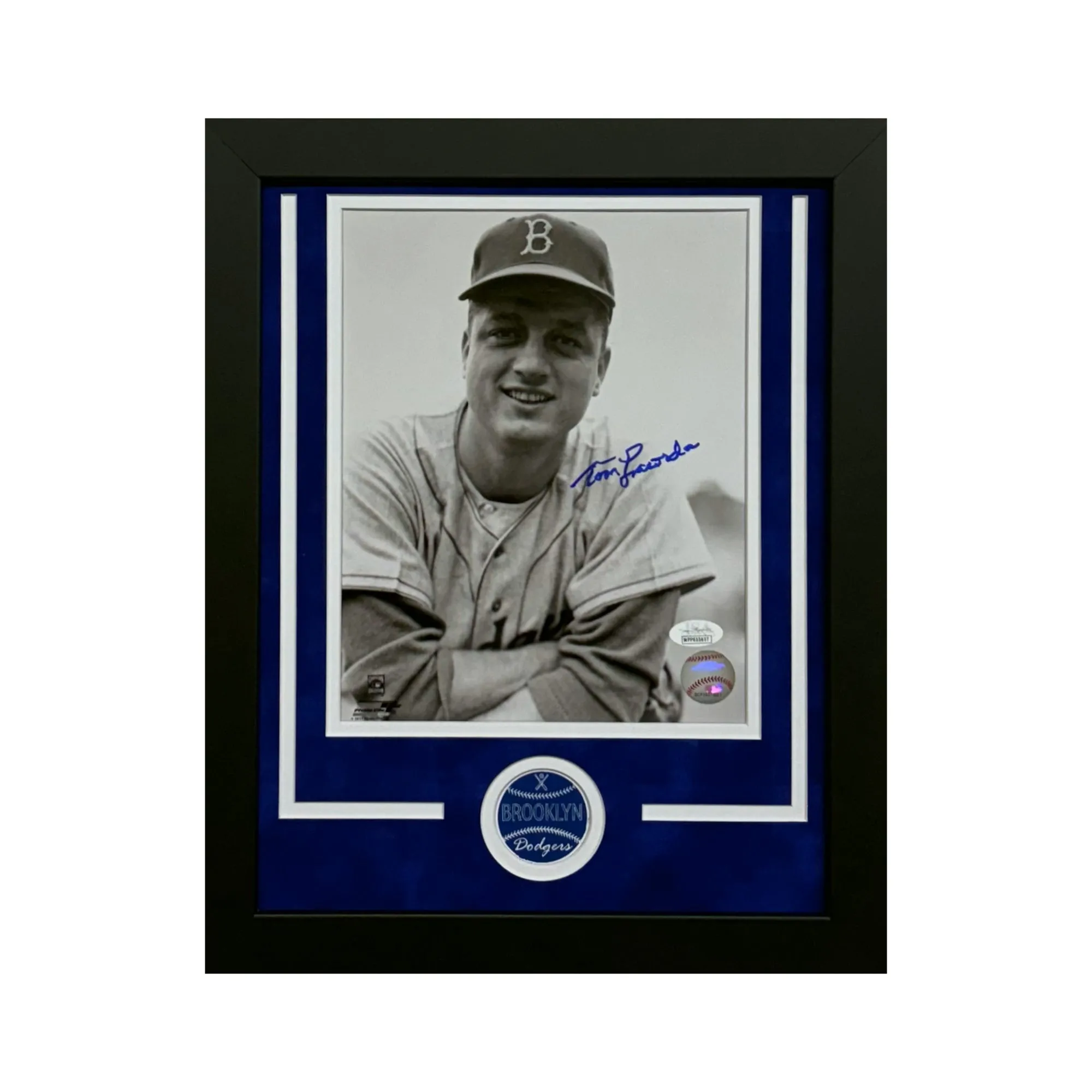 Tommy Lasorda Hand Signed & Framed Brooklyn Dodgers 8x10 Baseball Photo