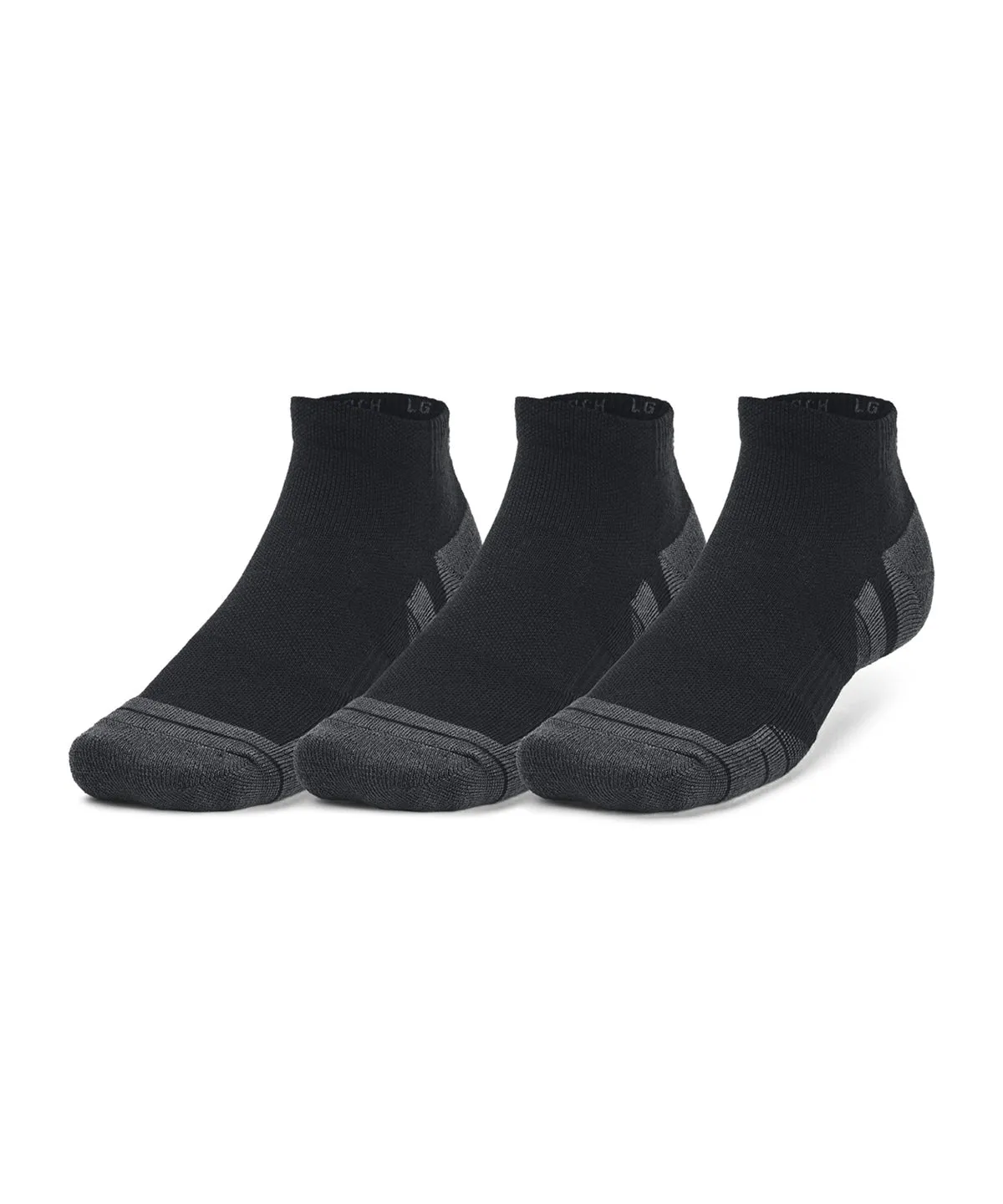 UA Performance tech 3-pack low cut socks | White