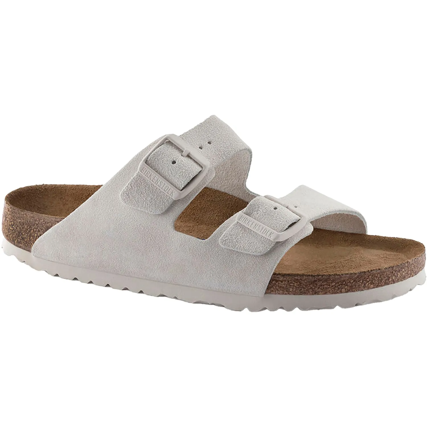 Unisex Birkenstock Arizona Soft Footbed Antique White Suede