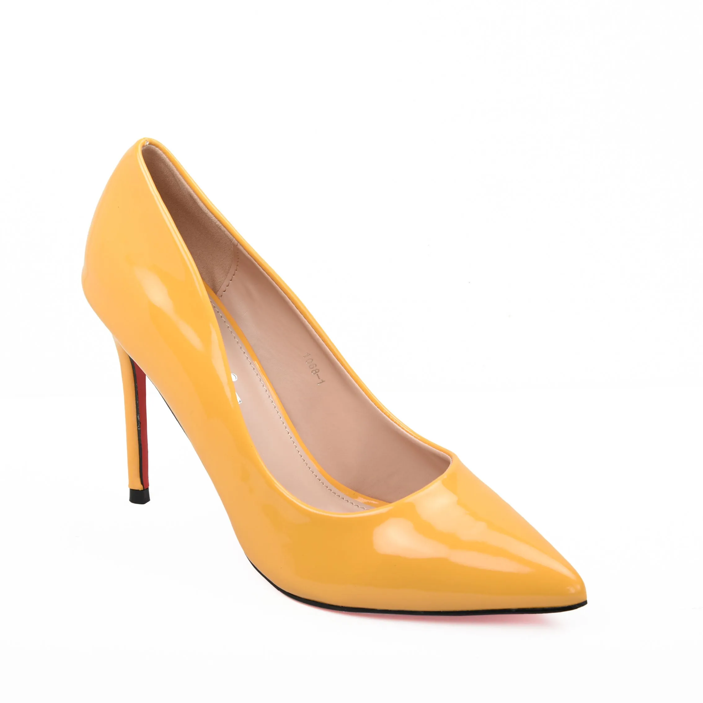 Vibrant Yellow Patent Leather Stilettos | 443L-U