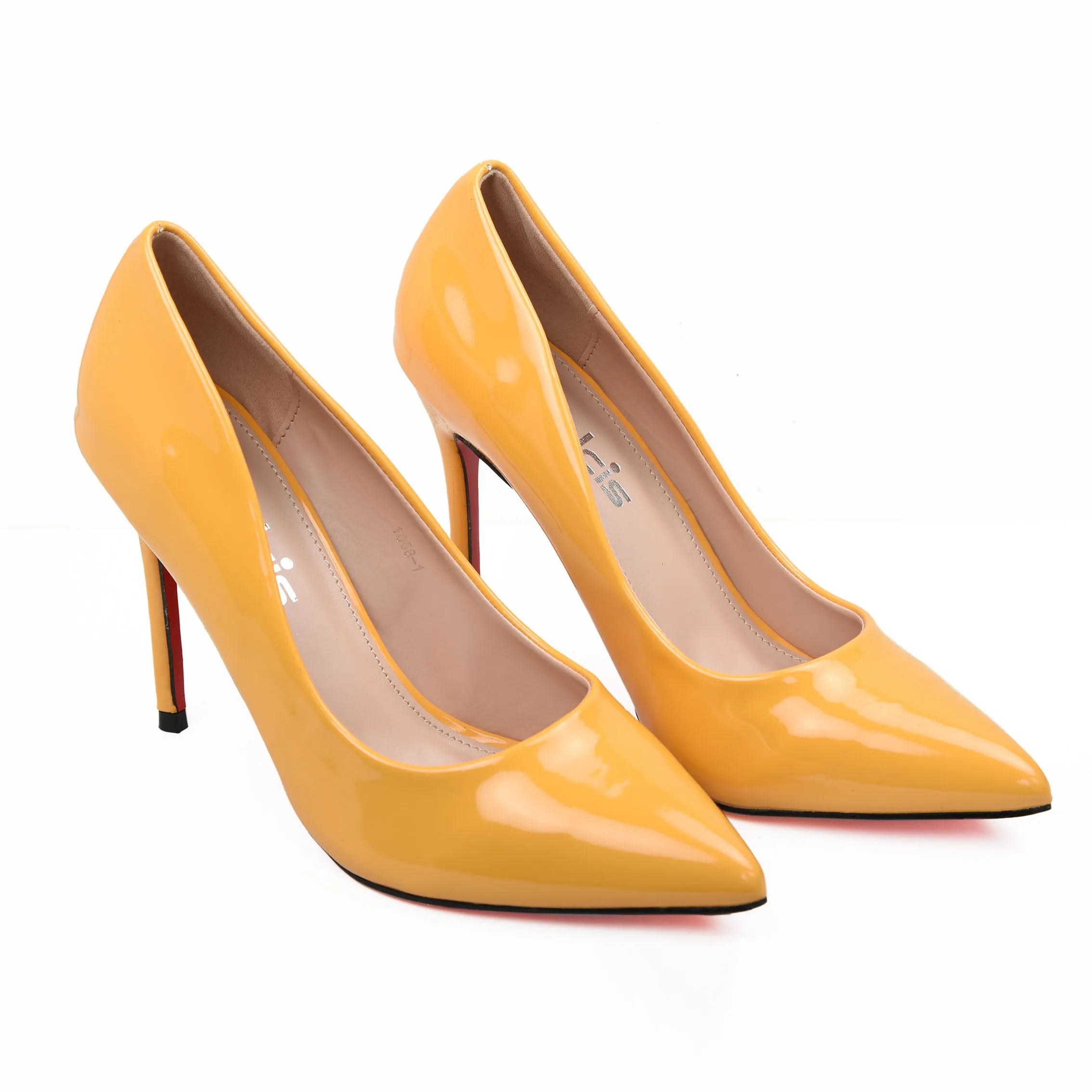 Vibrant Yellow Patent Leather Stilettos | 443L-U