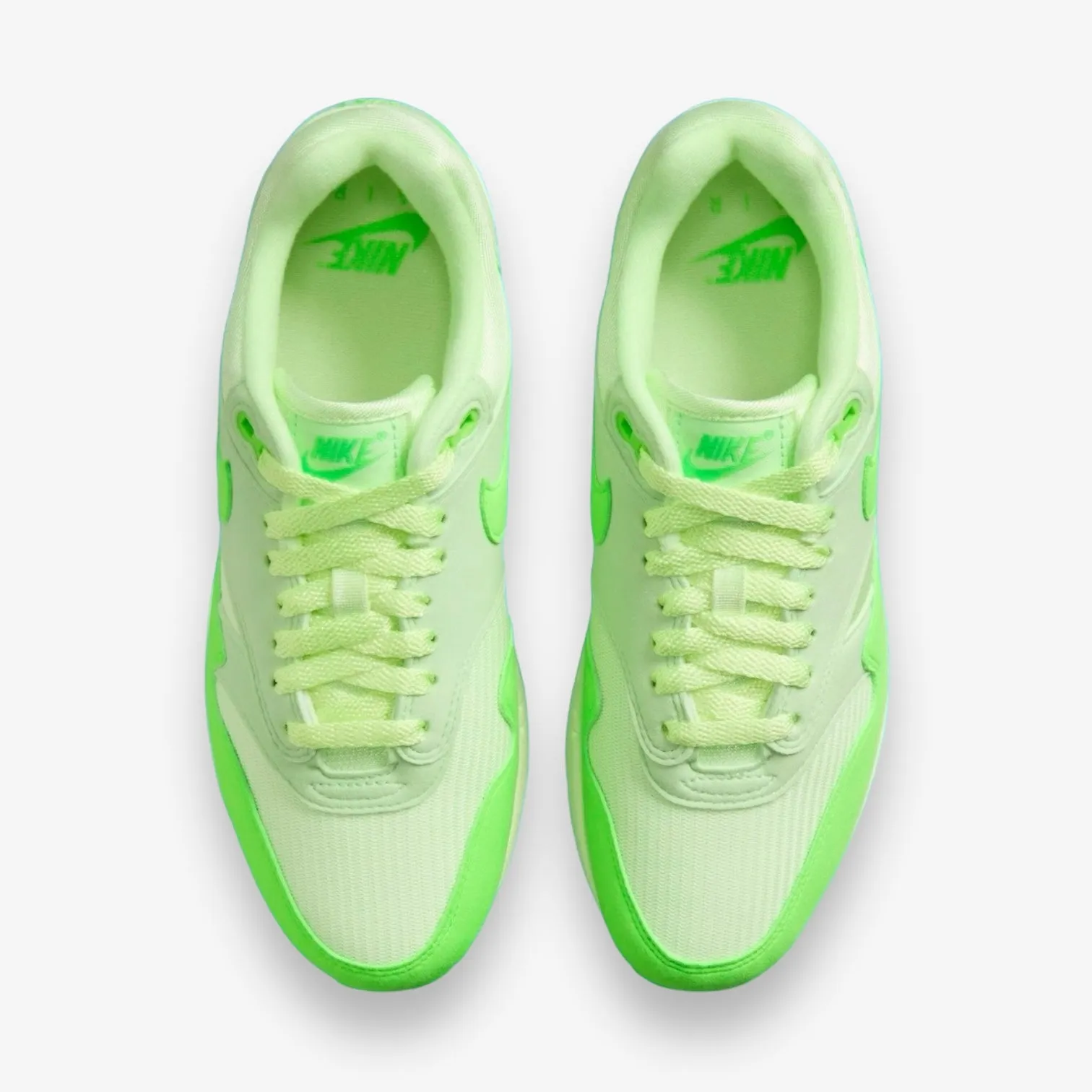 W NIKE AIR MAX 1 '87 VAPOR GREEN/GREEN STRIKE-BARELY VOLT HJ7329-376