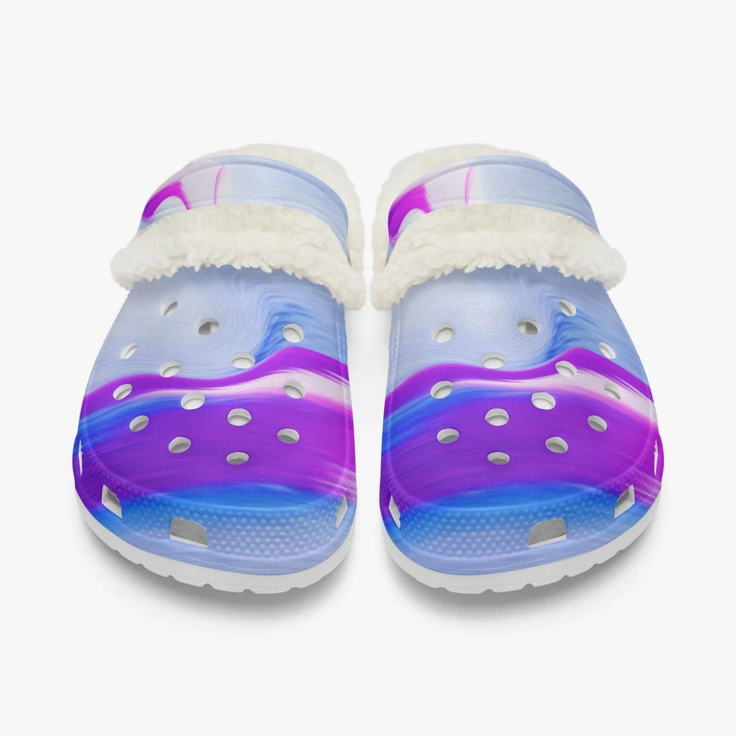 Water Color Fluff Lined Clogs