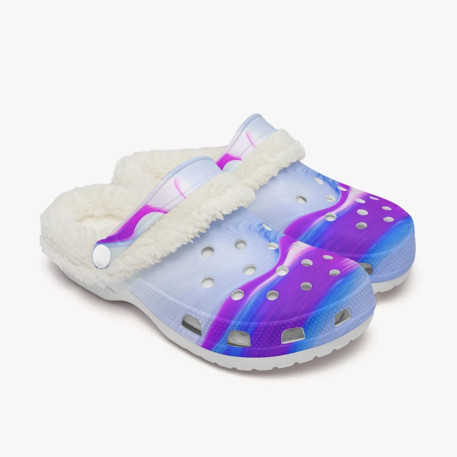 Water Color Fluff Lined Clogs