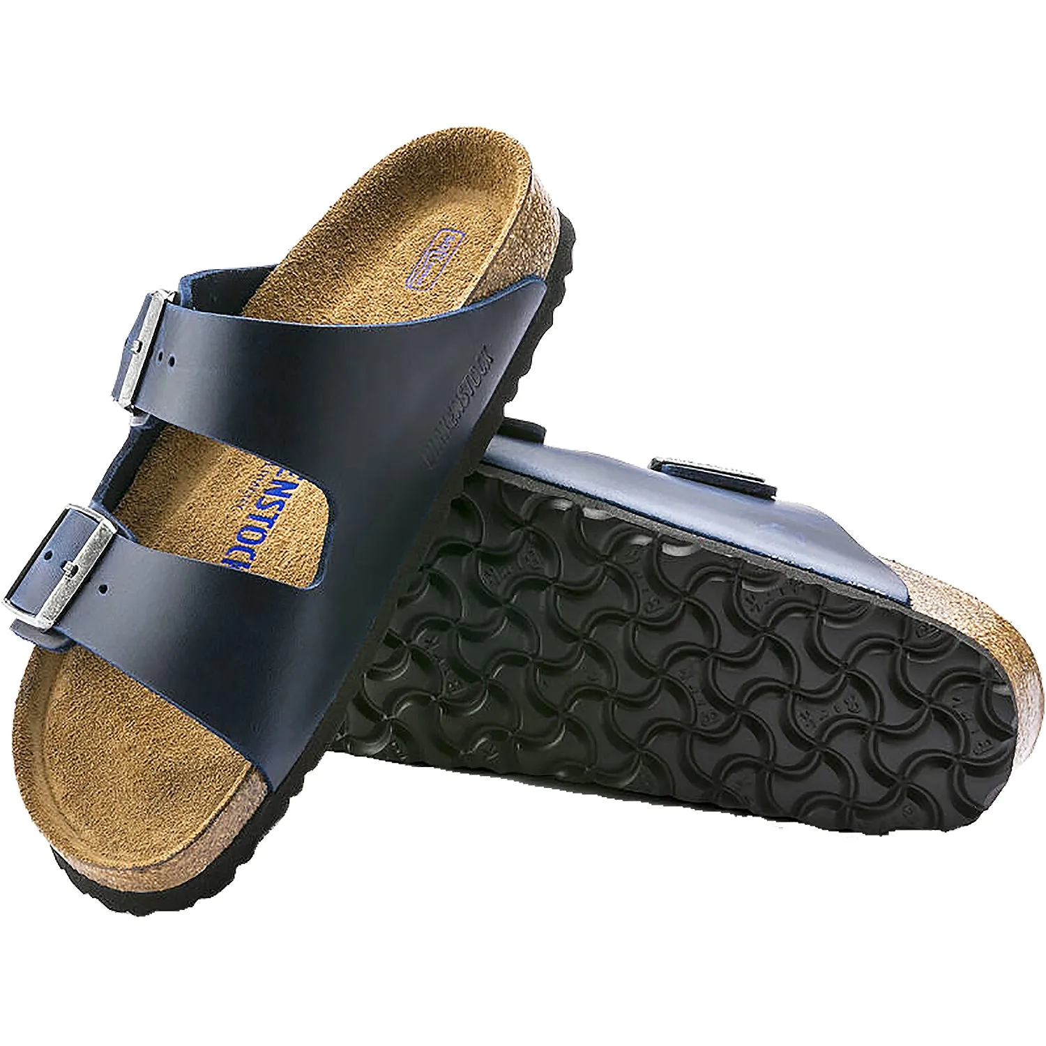 Women's Birkenstock Arizona Soft Footbed Blue Oiled Nubuck