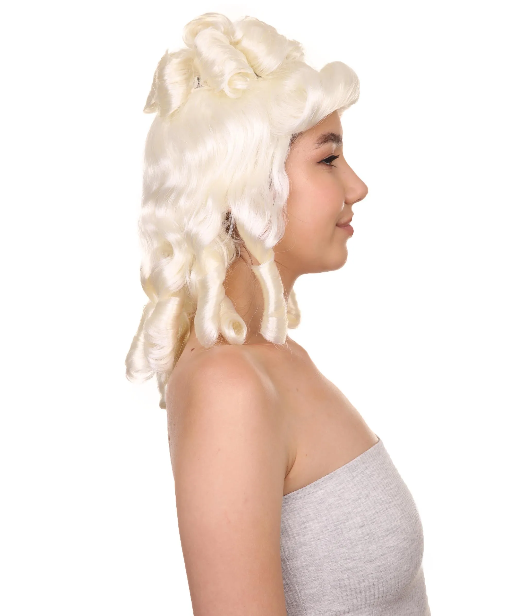 Women's Colonial Ladies 18th Century Blonde Wig | Historical Wigs | Premium Bretheble Capless Cap.