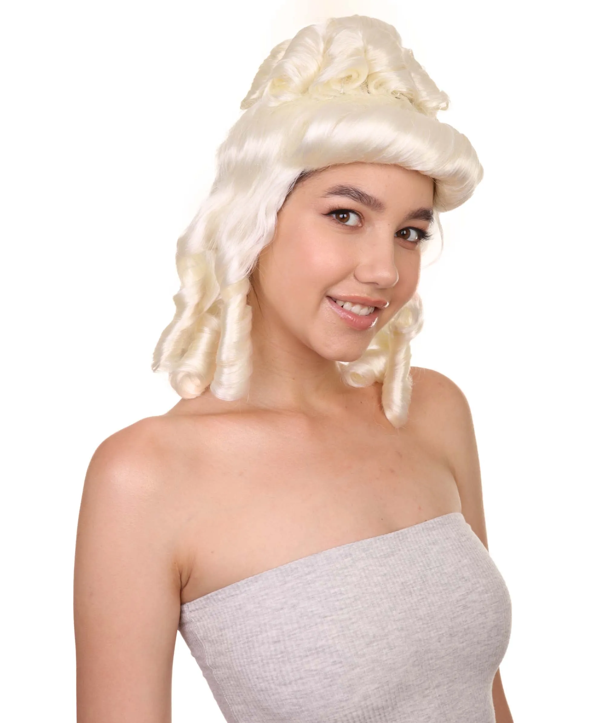 Women's Colonial Ladies 18th Century Blonde Wig | Historical Wigs | Premium Bretheble Capless Cap.