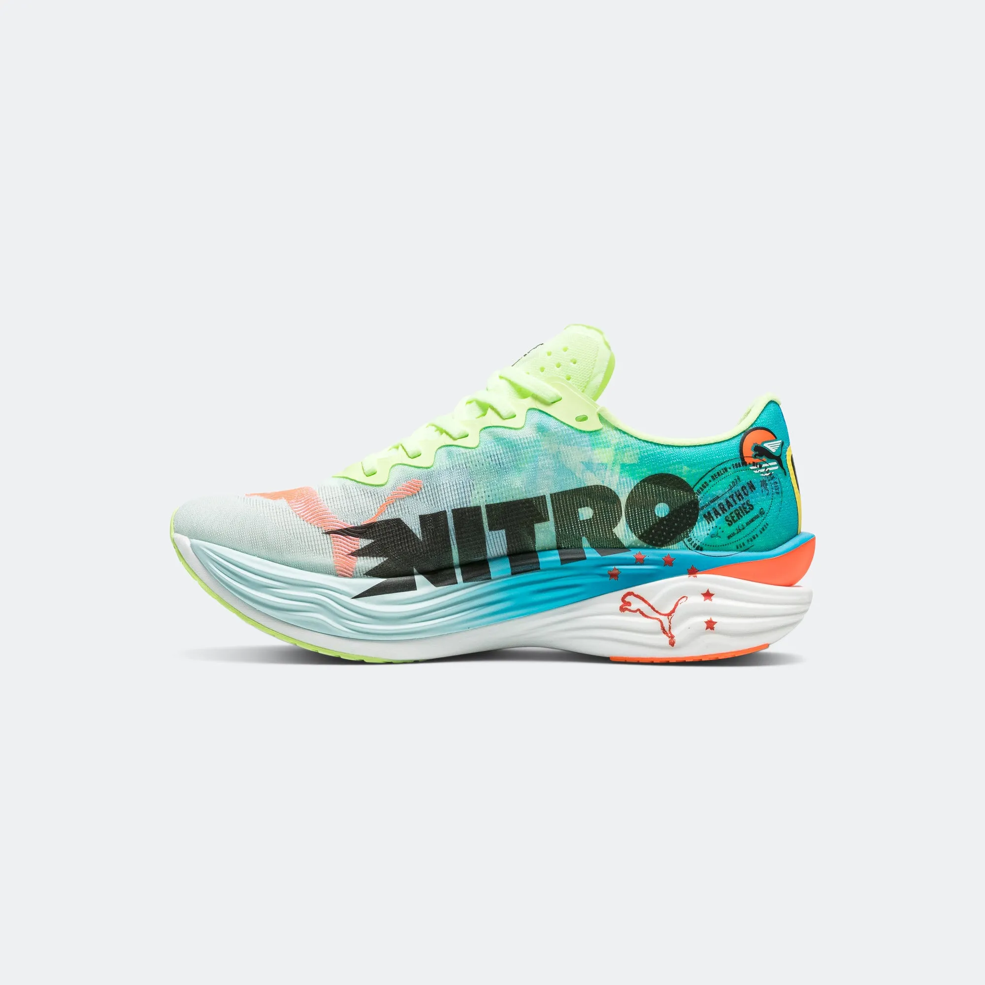 Womens Deviate NITRO Elite 3 Marathon Series - Nitro Blue/Fizzy Blue