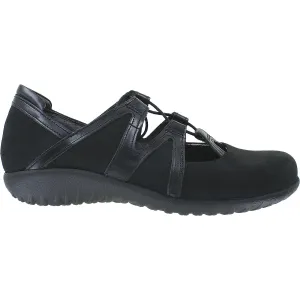 Women's Naot Timu Black Leather/Nubuck