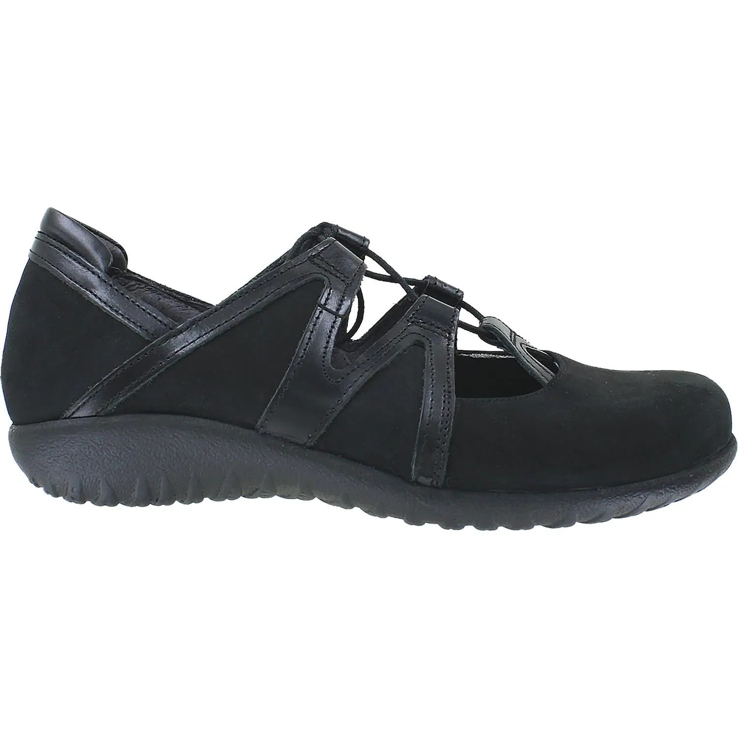 Women's Naot Timu Black Leather/Nubuck