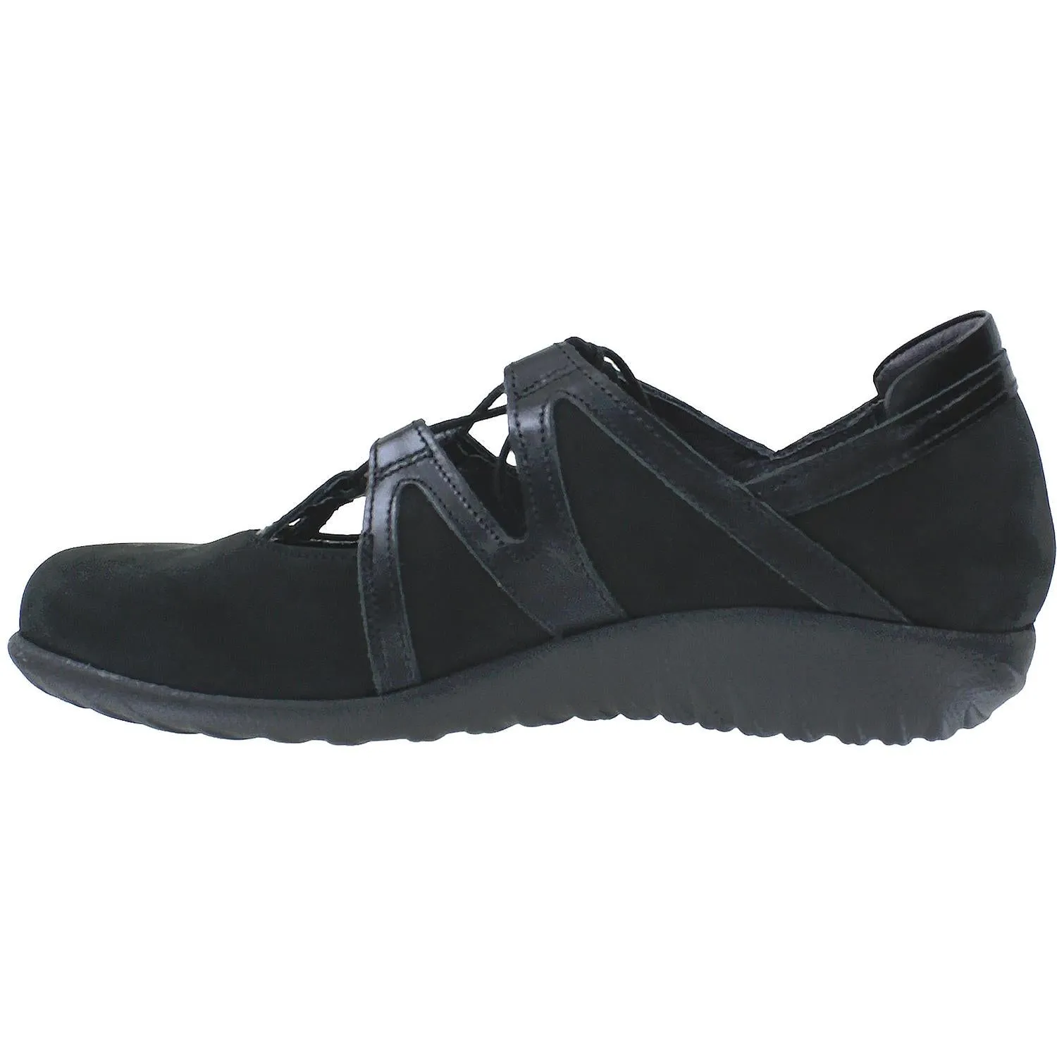 Women's Naot Timu Black Leather/Nubuck