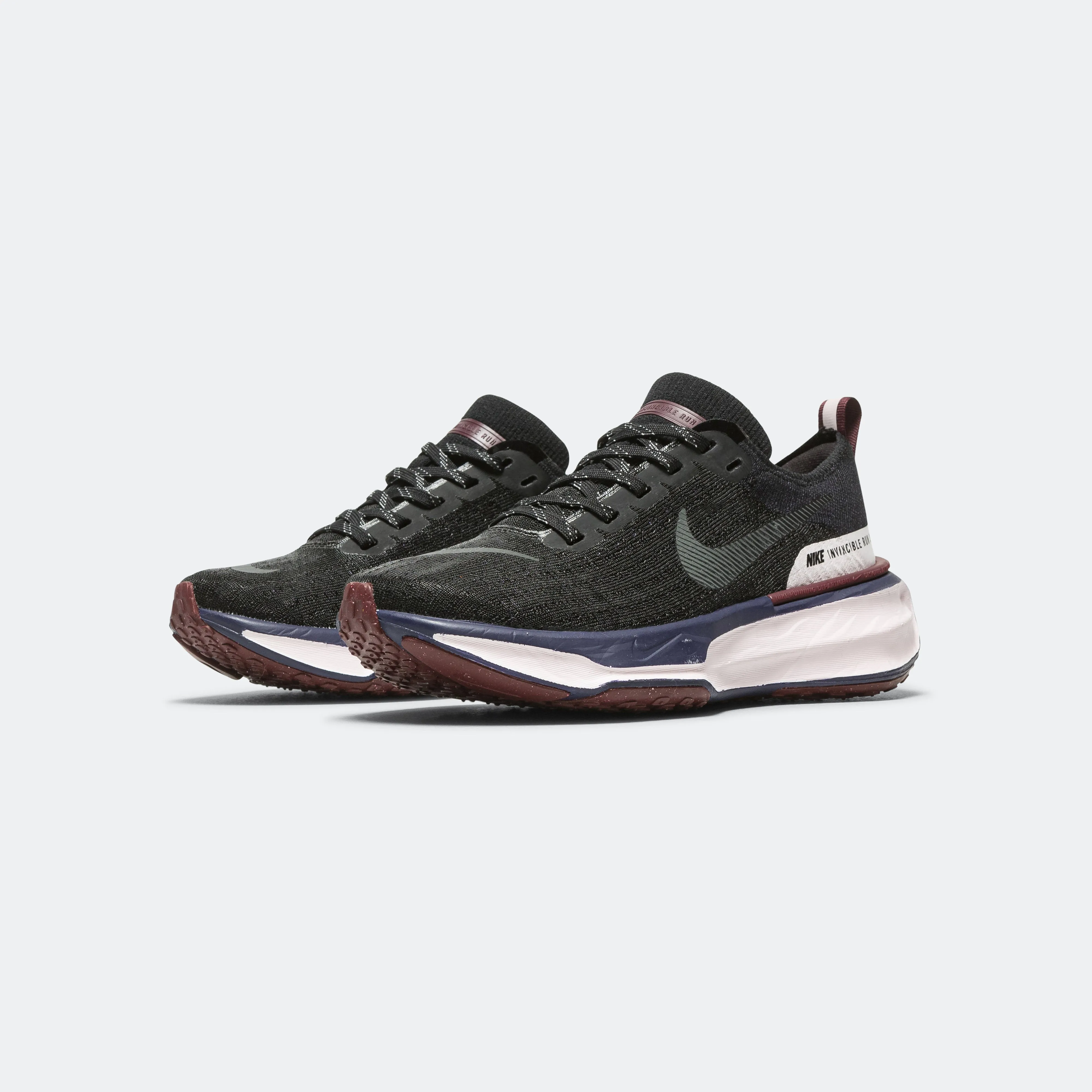 Womens ZoomX Invincible Run FK3 - Black/Iron Grey-Night Maroon-Purple Ink